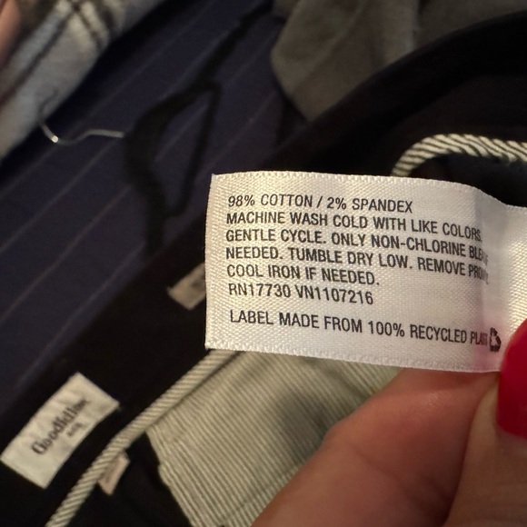 NWT Goodiellow & Co Straight Chino Black Pants - Picture 4 of 5